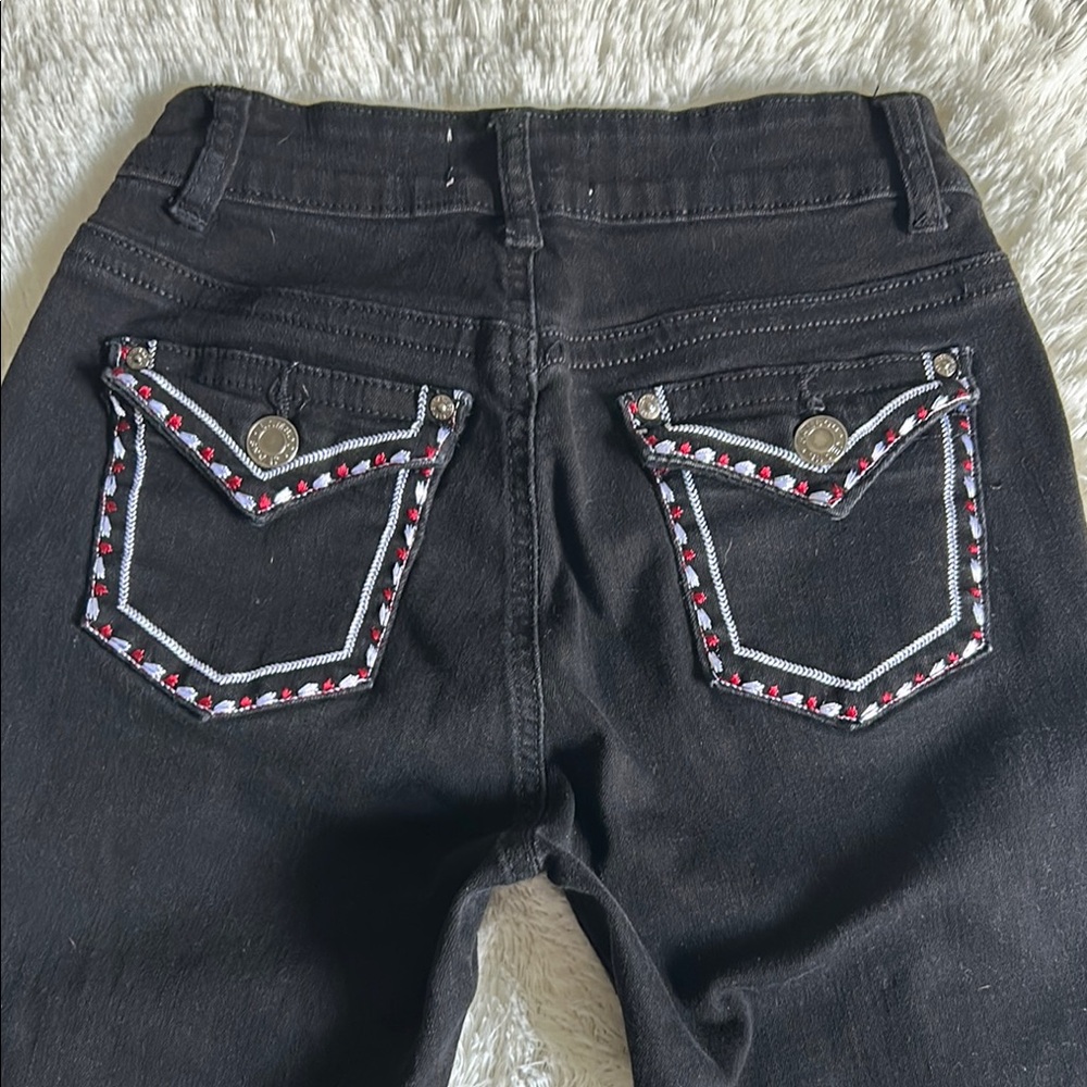 Stylish Black Embroidered Women's Jeans